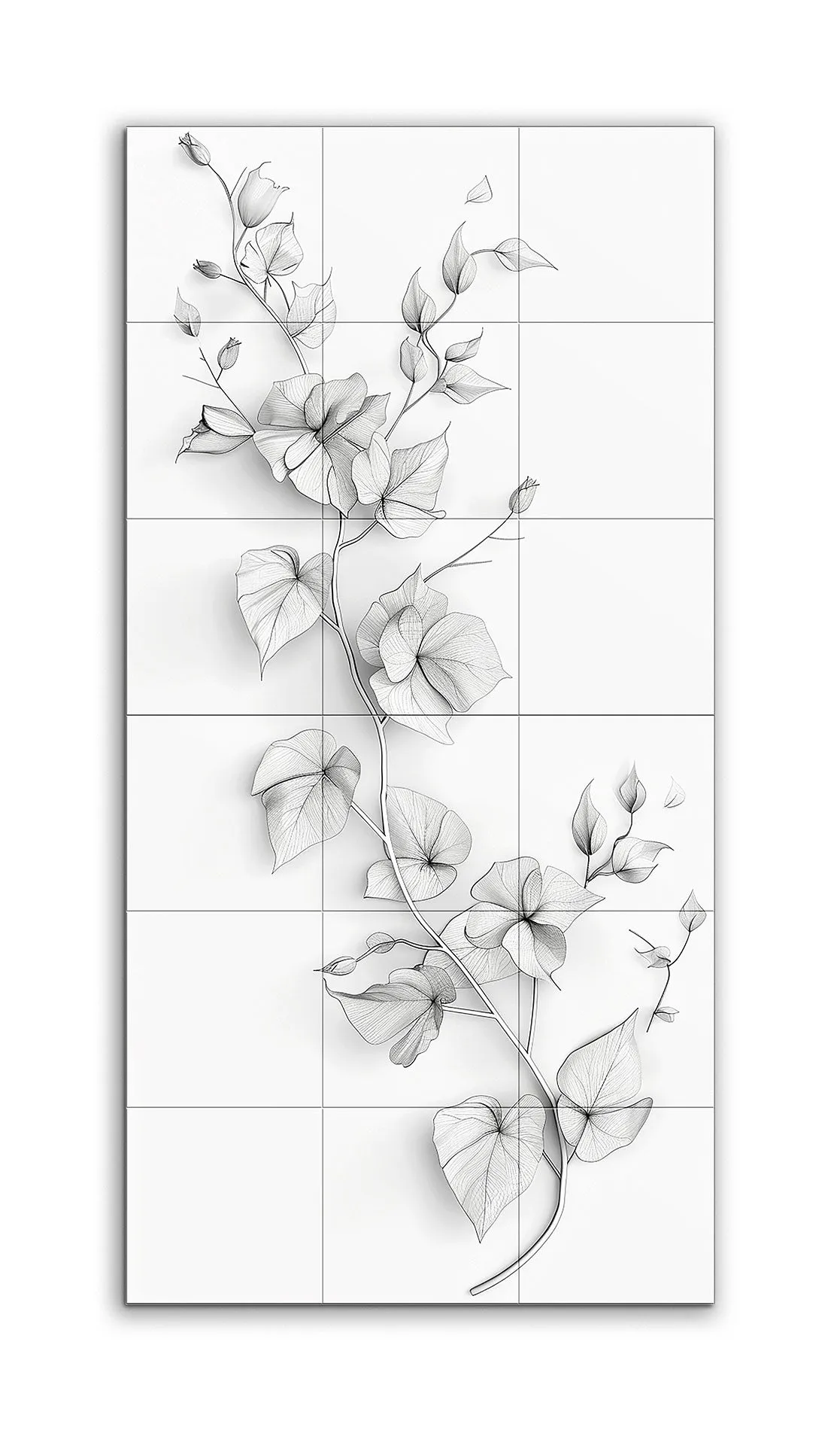 Graceful Vine: Monochrome Botanical Art