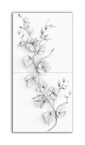 Graceful Vine: Monochrome Botanical Art