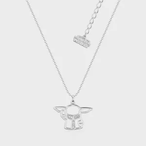 Grogu Crystal Outline Necklace