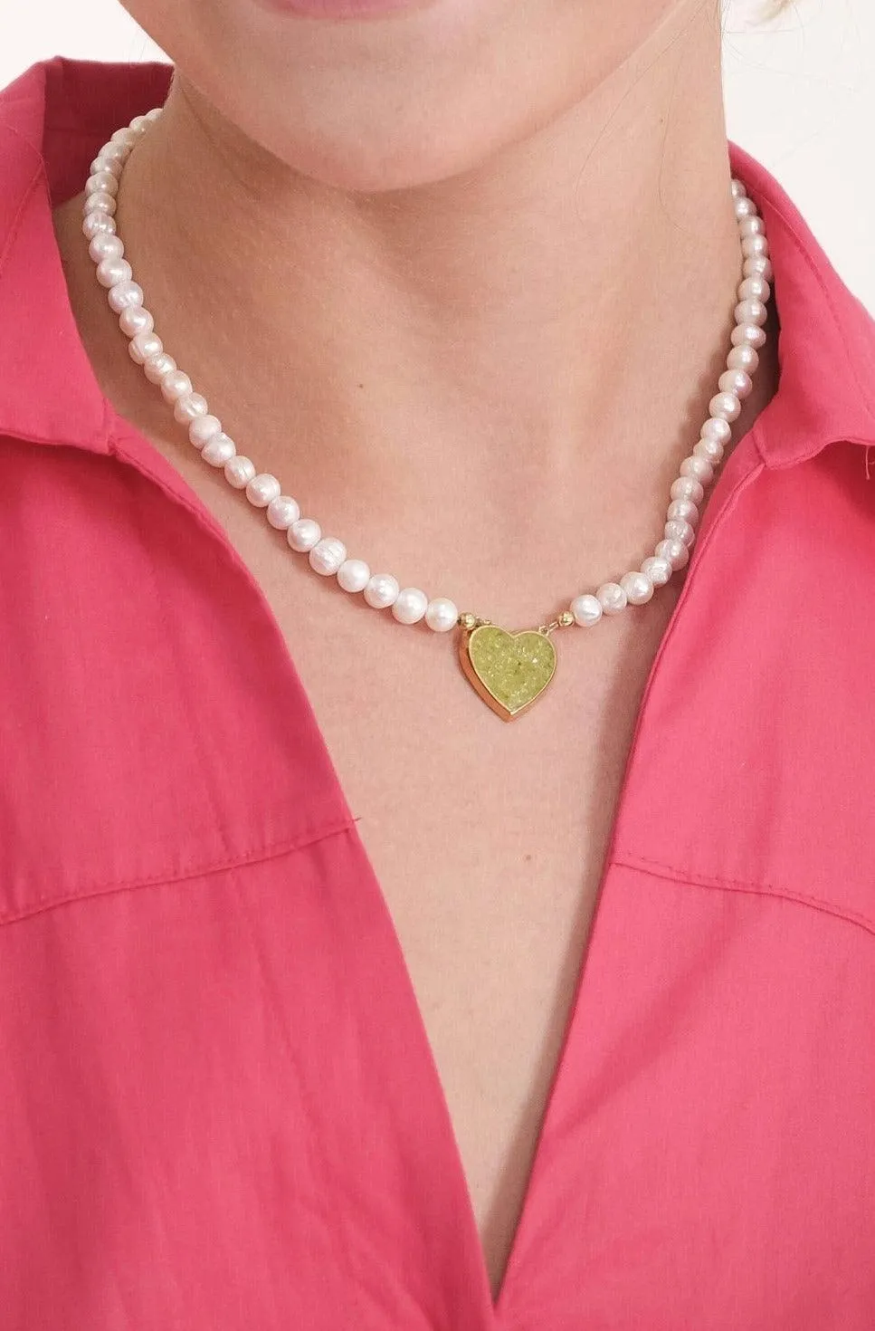Heart Gemstone Necklace