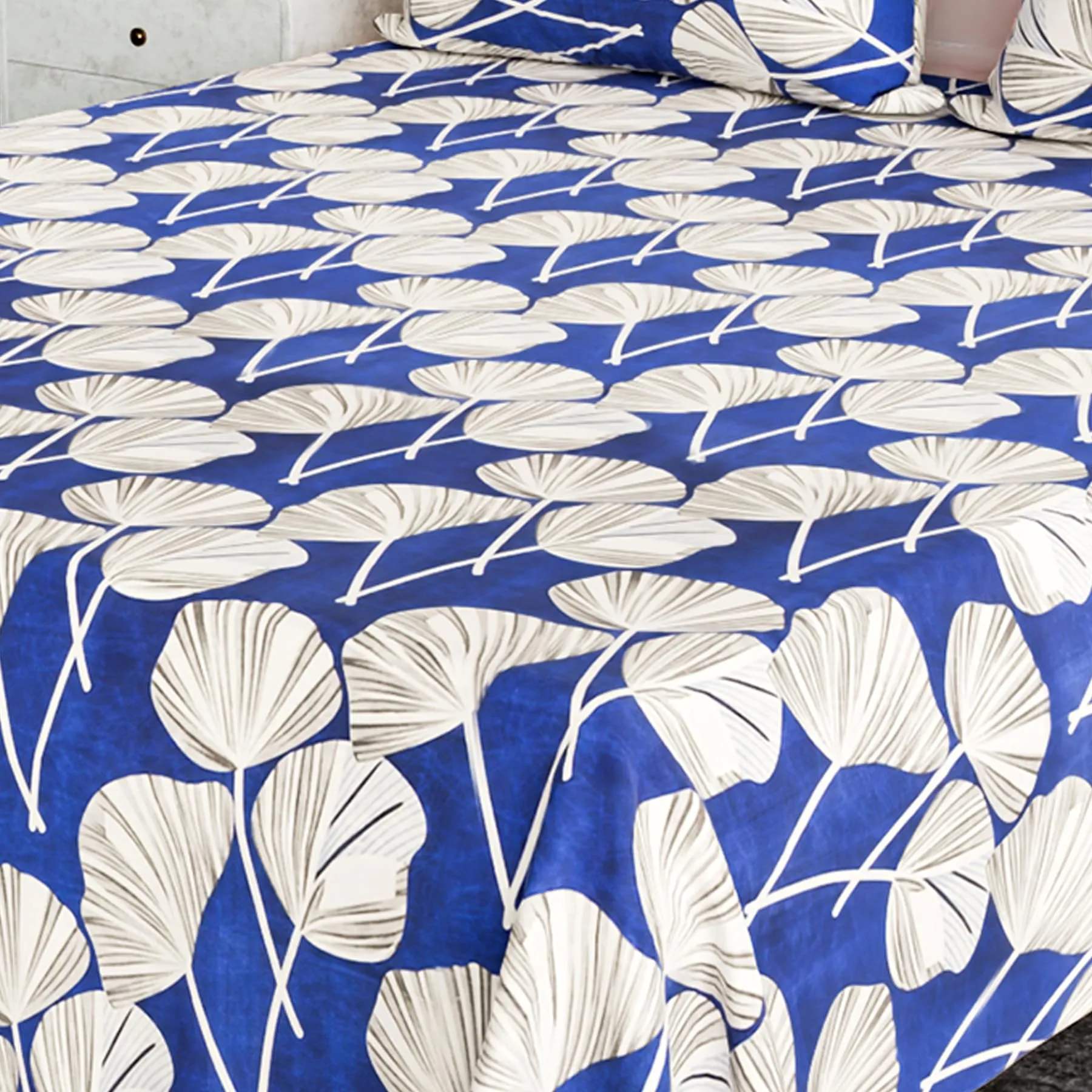 Heart Home Double Bedsheet | Bedsheet for Double Bed | Double Bedsheet with 2 Pillow Covers | Cotton Double Bed Sheet Set | Patta Double Bedsheet | 90x100 | Blue