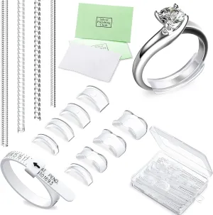 Hicarer Ring Sizer Adjuster for Loose Rings Women 2 Styles, 12 Sizes, Invisible Spacer Guard Ring Resizer Tightener Fit Any Sizer