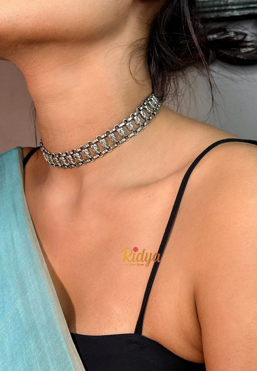 Intricate Peacock Elegant Choker Necklace