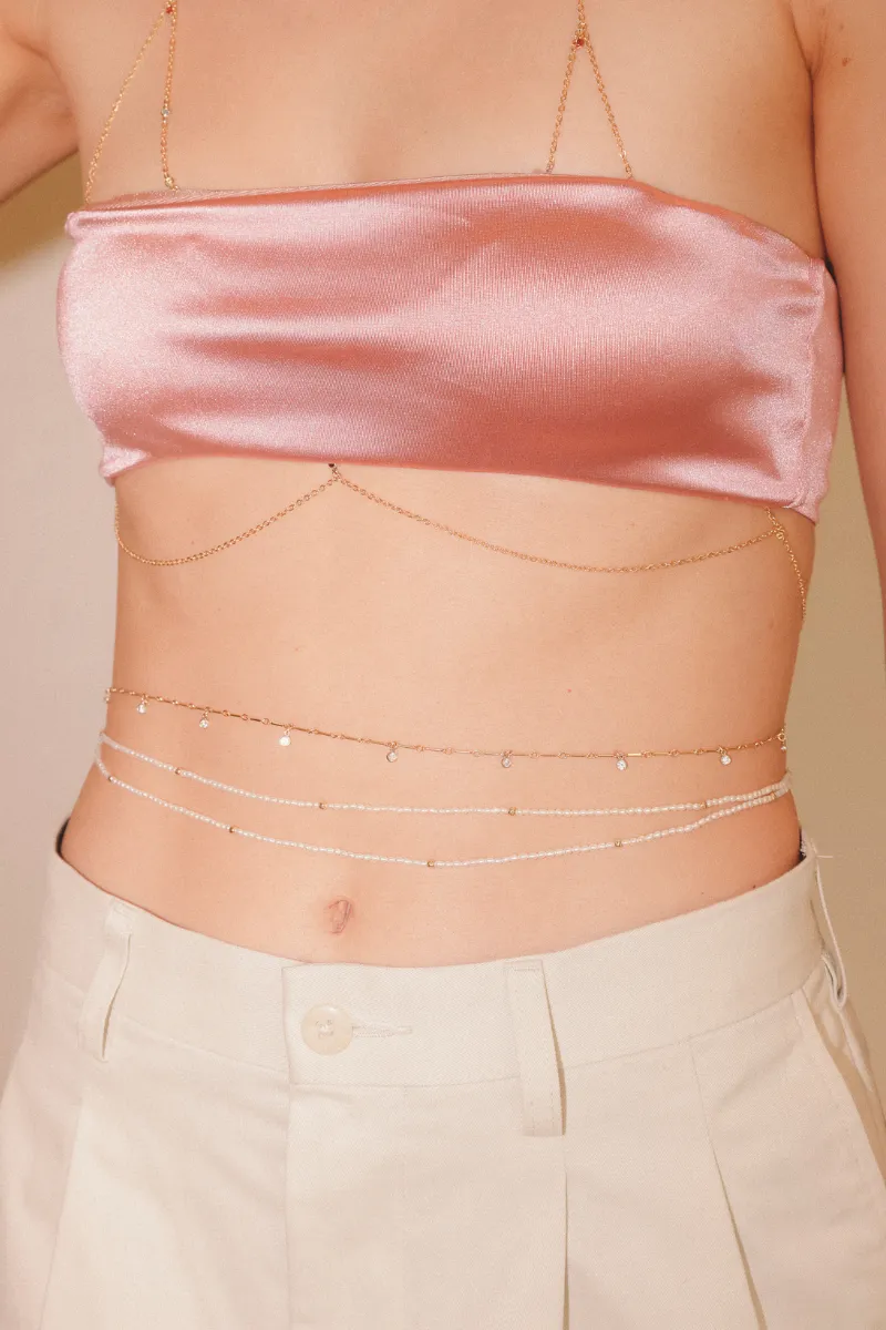 Jayne Double Pearl Belly Chain