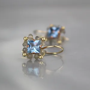 Labradorite CZ Victoria Earrings