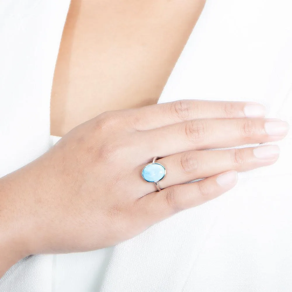 Larimar Blue Planet Ring
