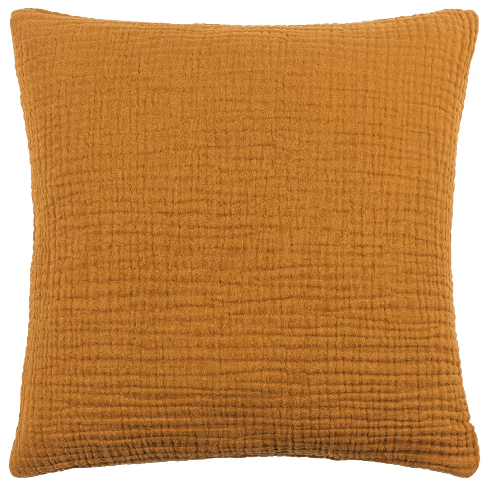 Lark Muslin Crinkle Cotton Cushion Cumin