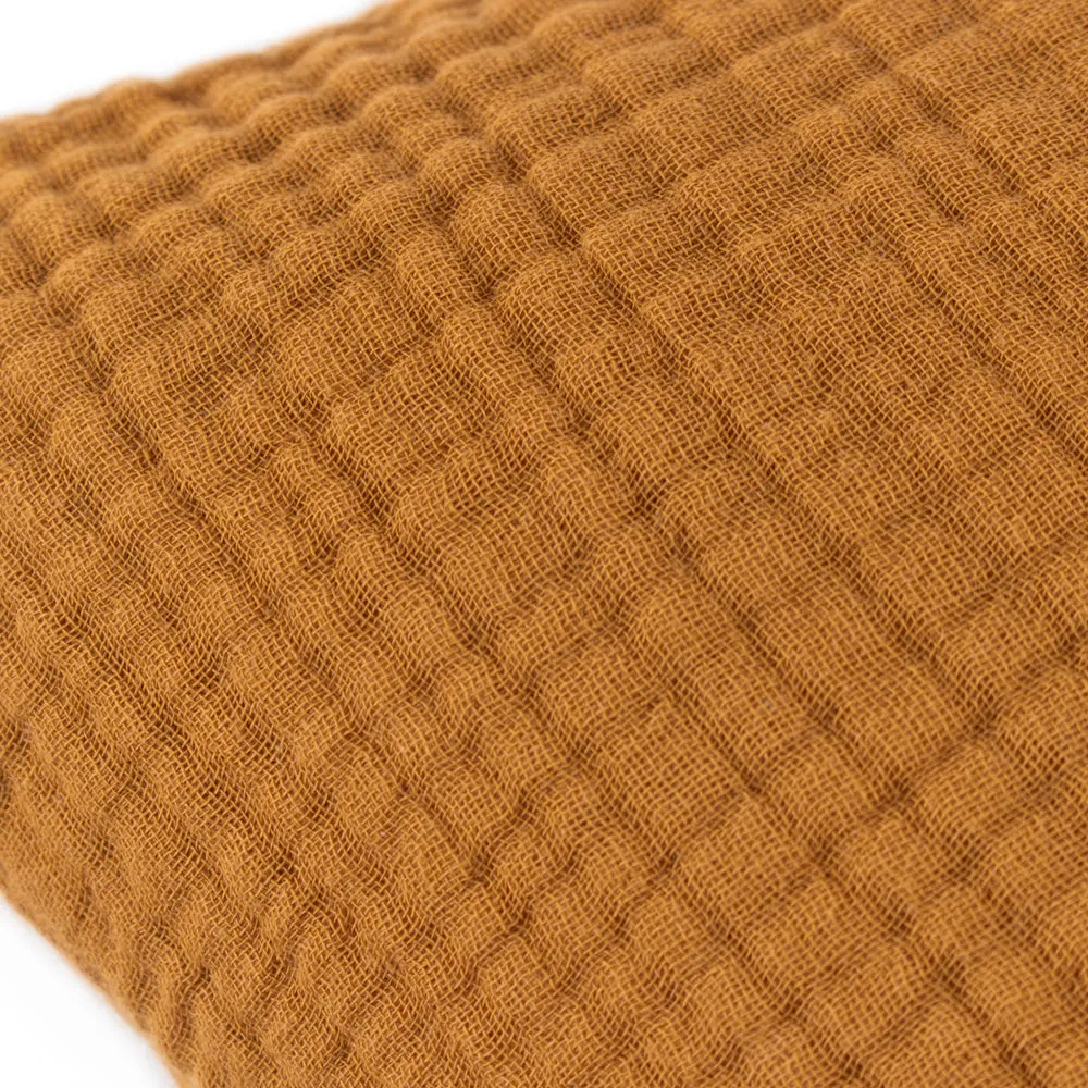 Lark Muslin Crinkle Cotton Cushion Cumin