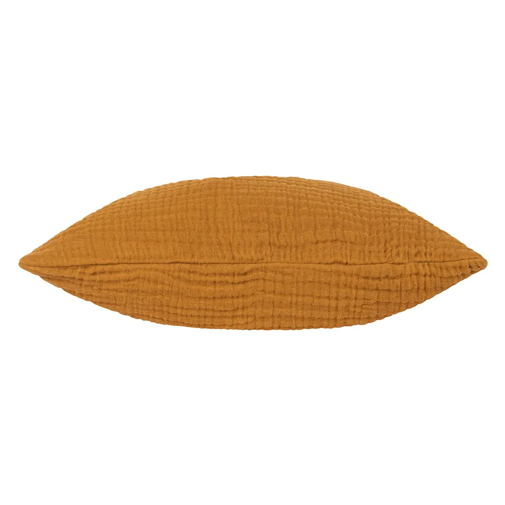 Lark Muslin Crinkle Cotton Cushion Cumin