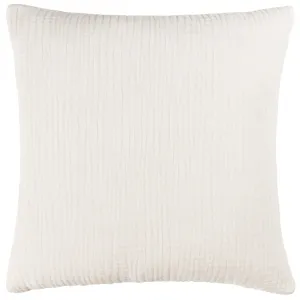 Lark Muslin Crinkle Cotton Cushion White
