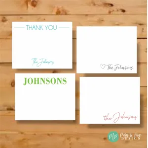 Last Name Stationery Set