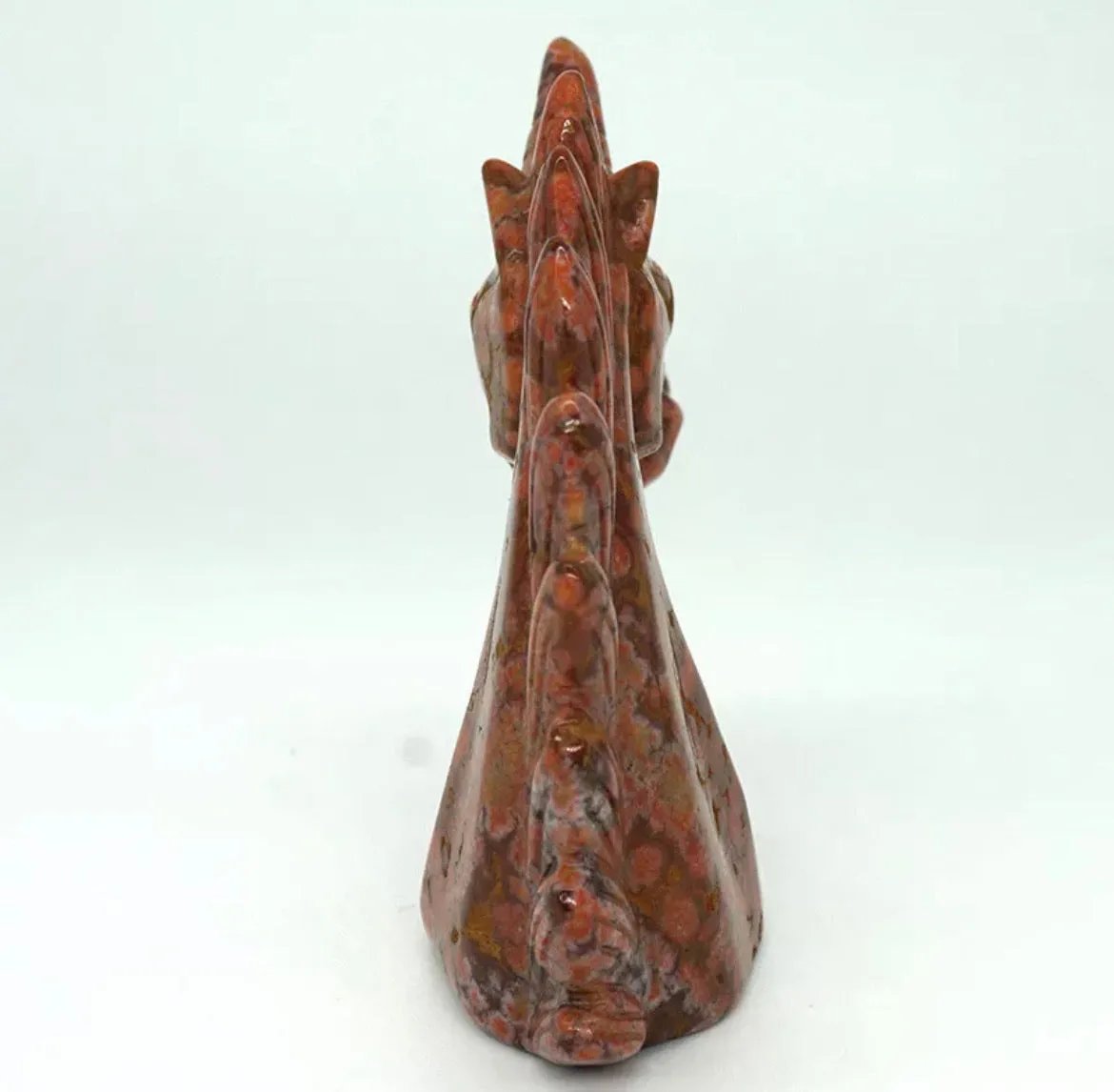 Leopard Jasper Unicorn Head Figurine Natural Gemstone Ornament Statue