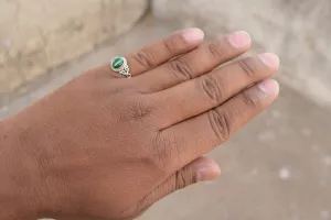 Malachite Stone Ring 925 Sterling Silver Statement Ring For Women Handmade Rings Gemstone Christmas Promise Ring Size US 8 Gift For Her