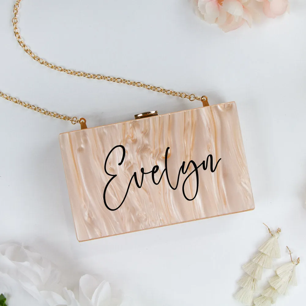 Marbled Acrylic Box Clutch Gifts
