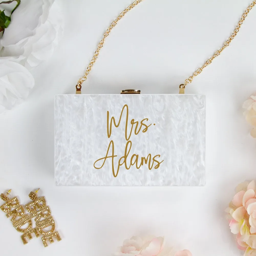 Marbled Acrylic Box Clutch Gifts