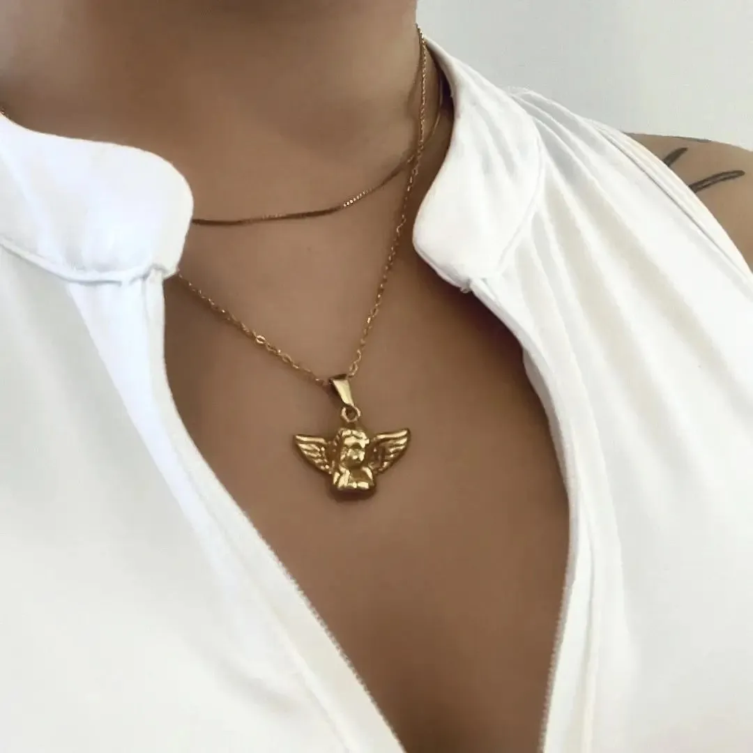 Mini Guardian Angel Necklace