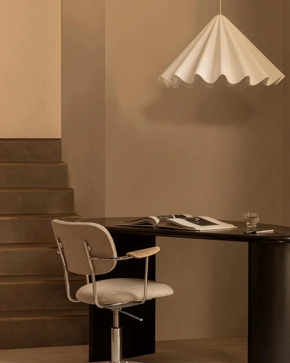Minimalist Pleated Cone Pendant | Dancing