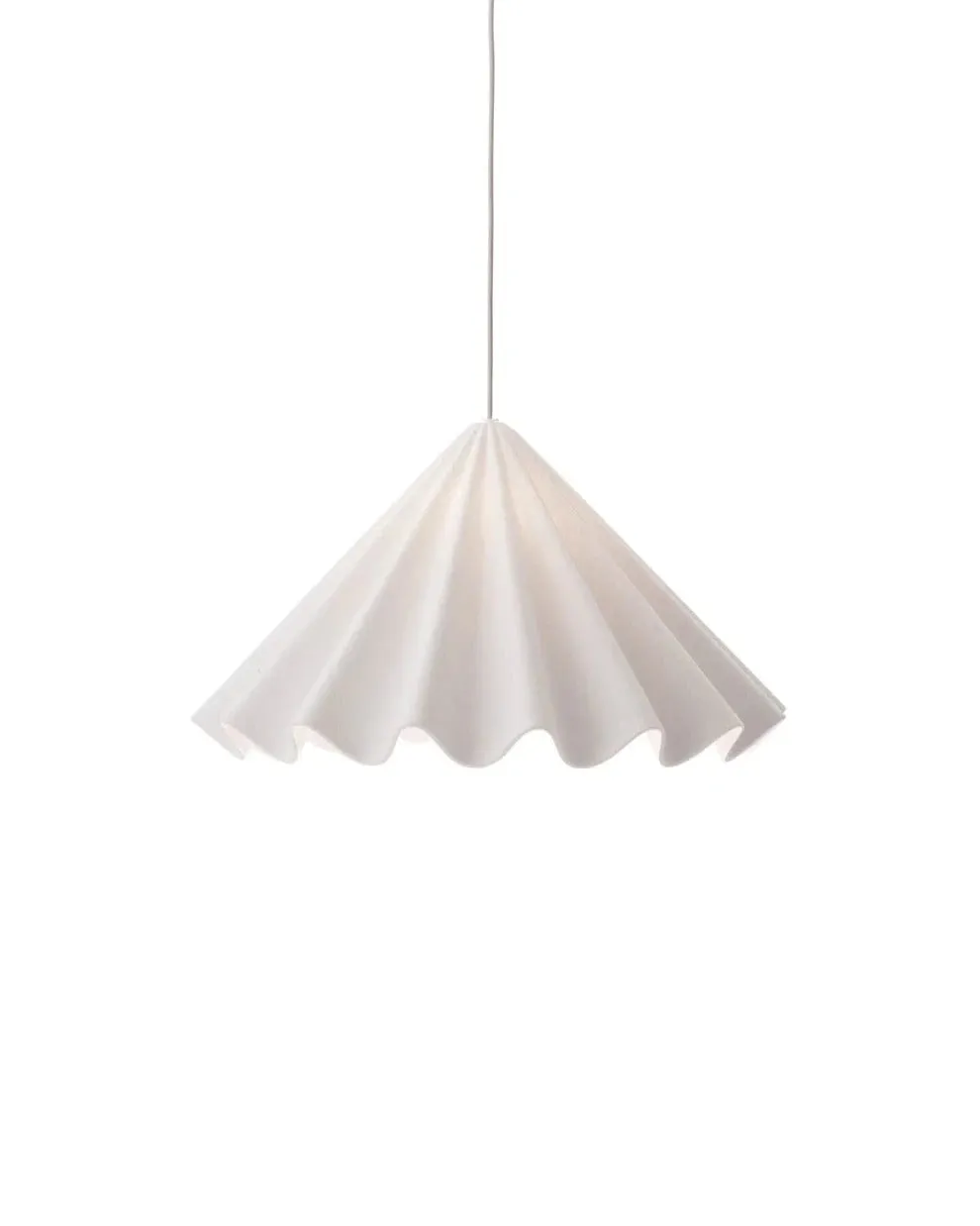 Minimalist Pleated Cone Pendant | Dancing