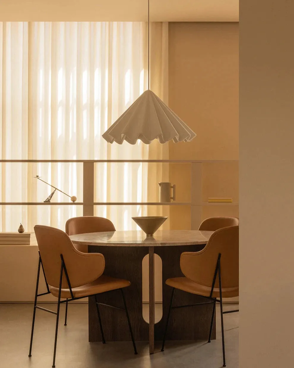 Minimalist Pleated Cone Pendant | Dancing