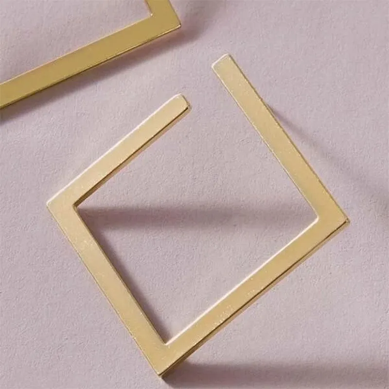 Minimalist Square 3D Earrings