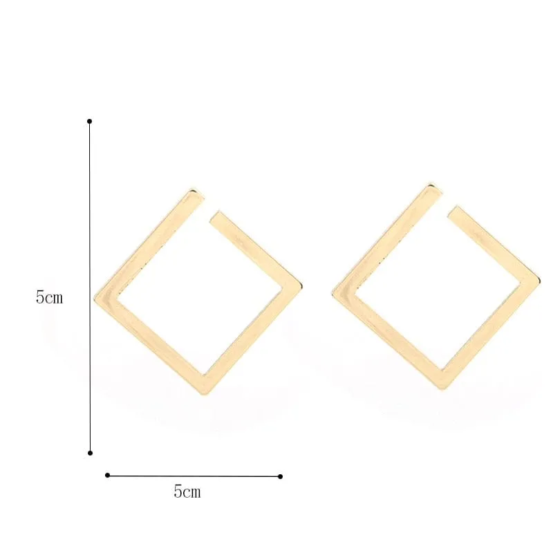 Minimalist Square 3D Earrings