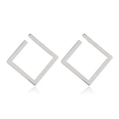 Minimalist Square 3D Earrings