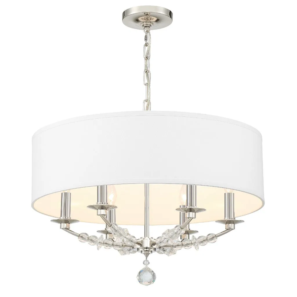 Mirage 6 Light Polished Nickel Chandelier