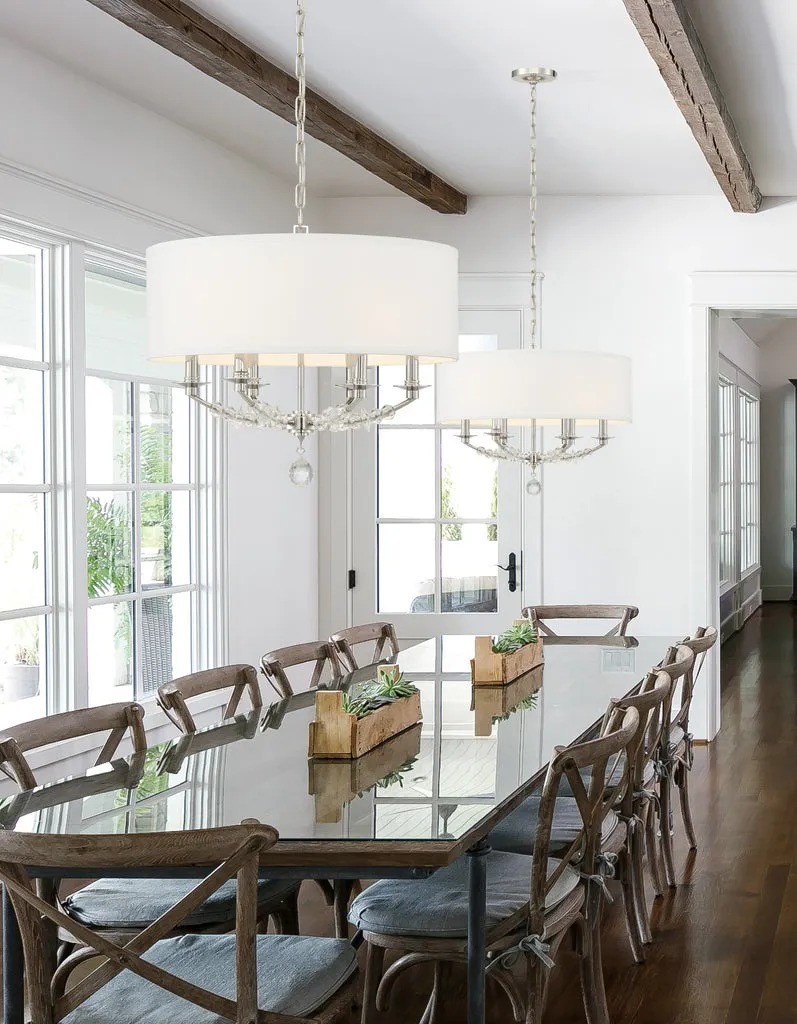 Mirage 6 Light Polished Nickel Chandelier