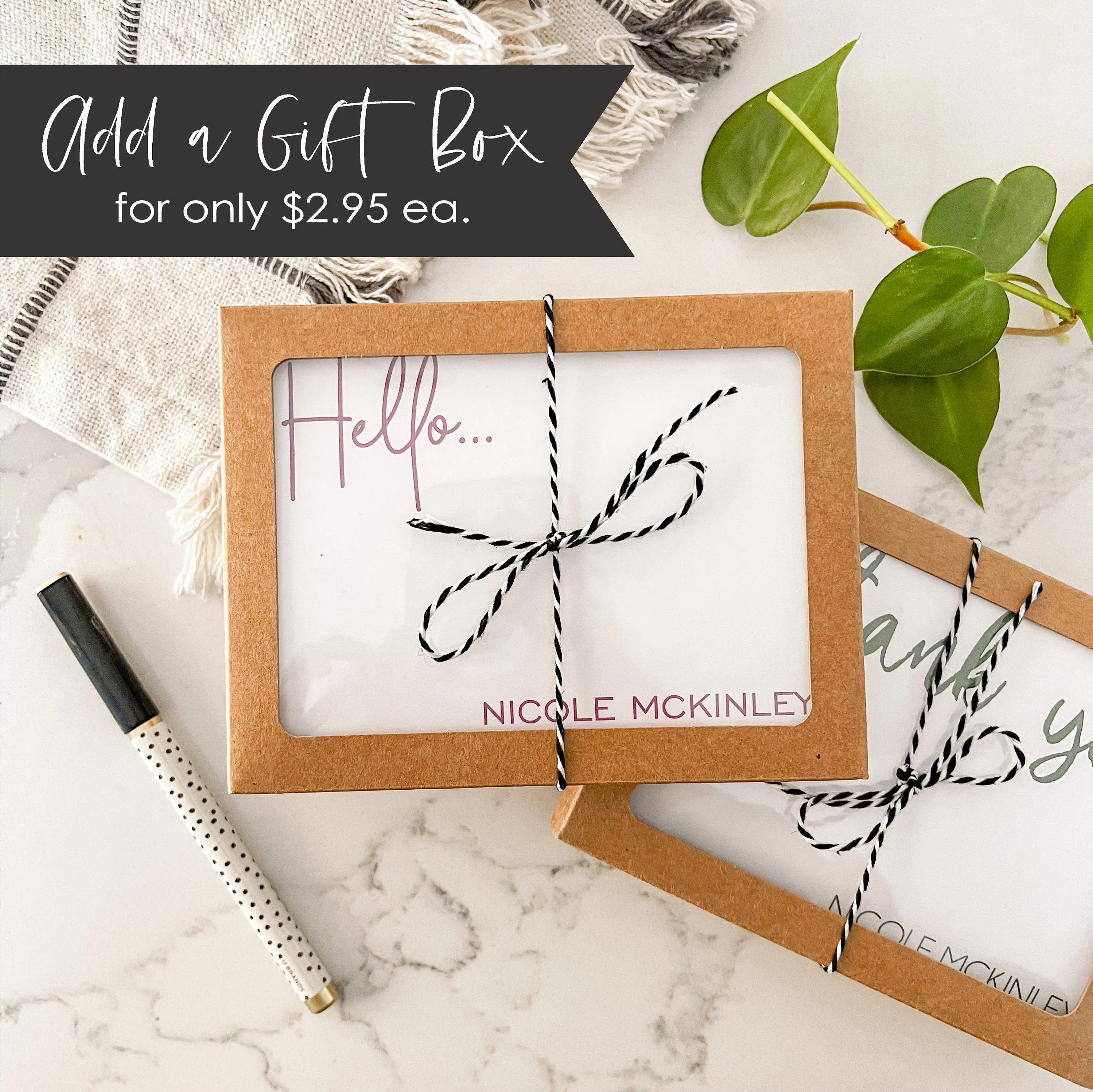 Monochrome Name Stationery
