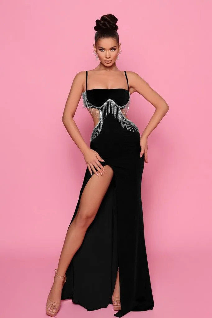 NICOLETTA Cutout Crystal embellished ball gown