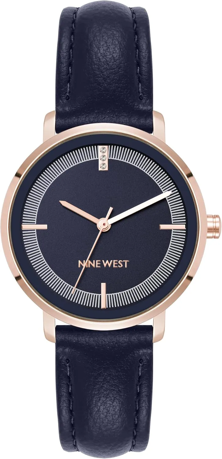 Nine West Women's Genuine Crystal Accented Strap Watch, NW/3084
