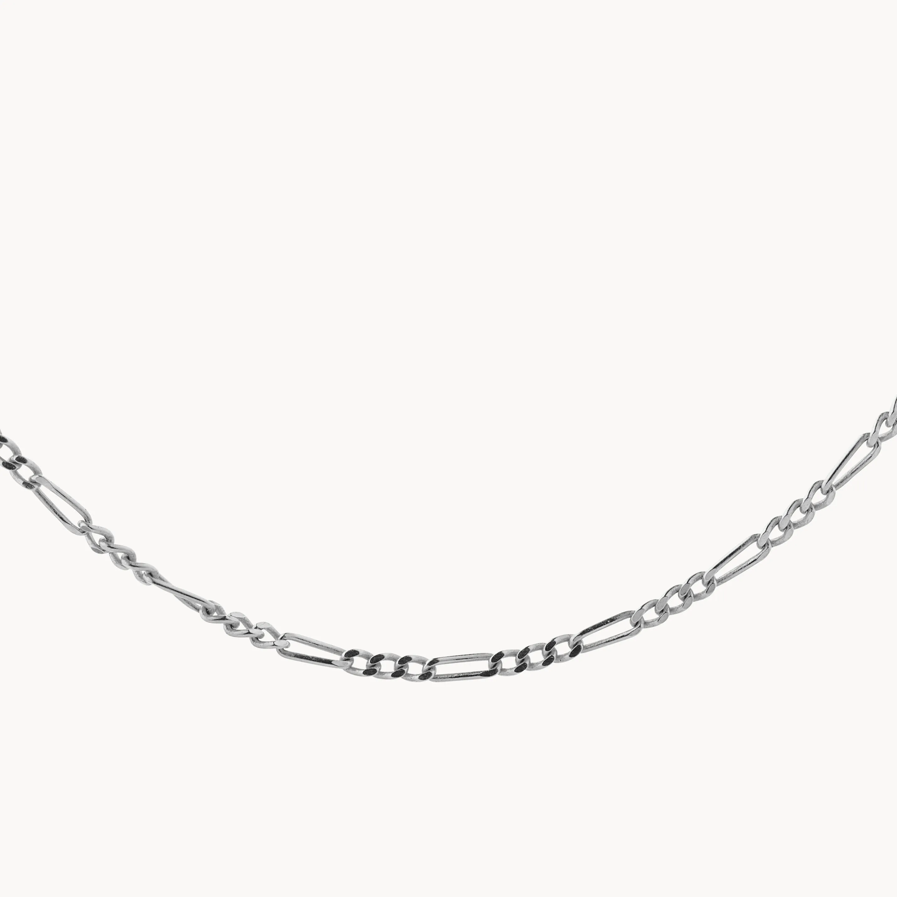 Oh So Fine Figaro Chain Necklace in Silver
