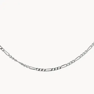 Oh So Fine Figaro Chain Necklace in Silver