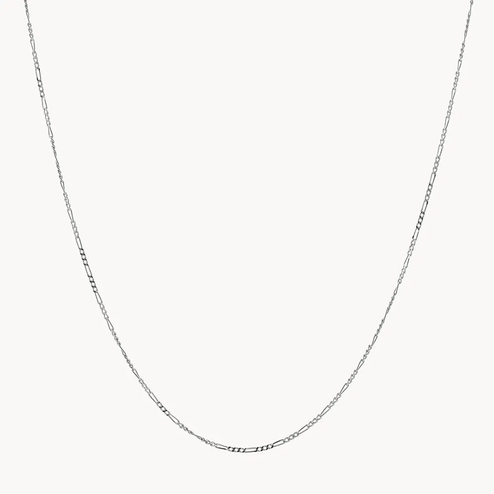 Oh So Fine Figaro Chain Necklace in Silver