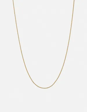 Orb 1.5mm Chain Necklace, Gold Vermeil