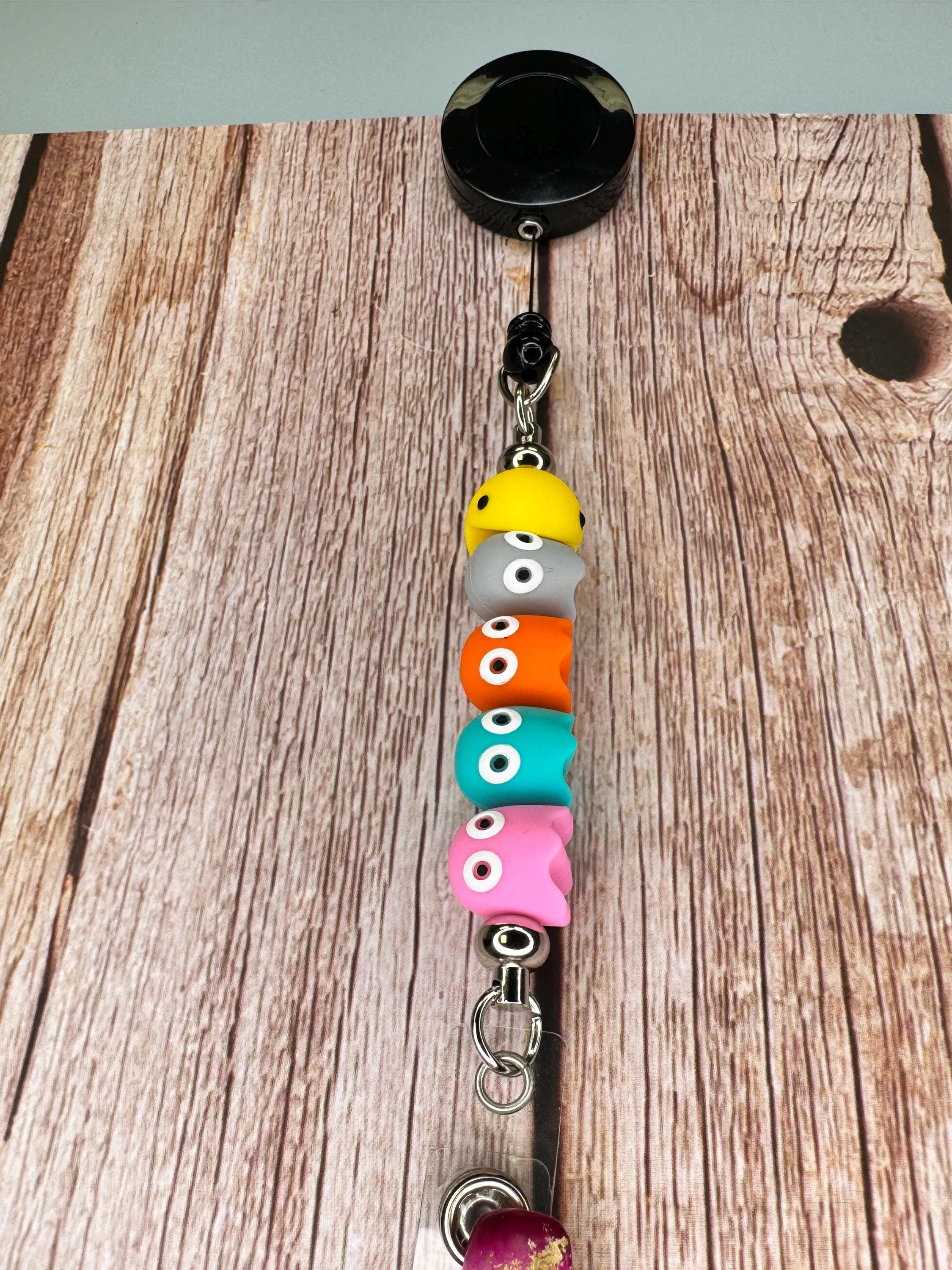 Pacman Badge Reels for Nurses or Doctors badge reels for healthcare and hospital workers.  Great Gift for Pediatric Nurse or Doctor.