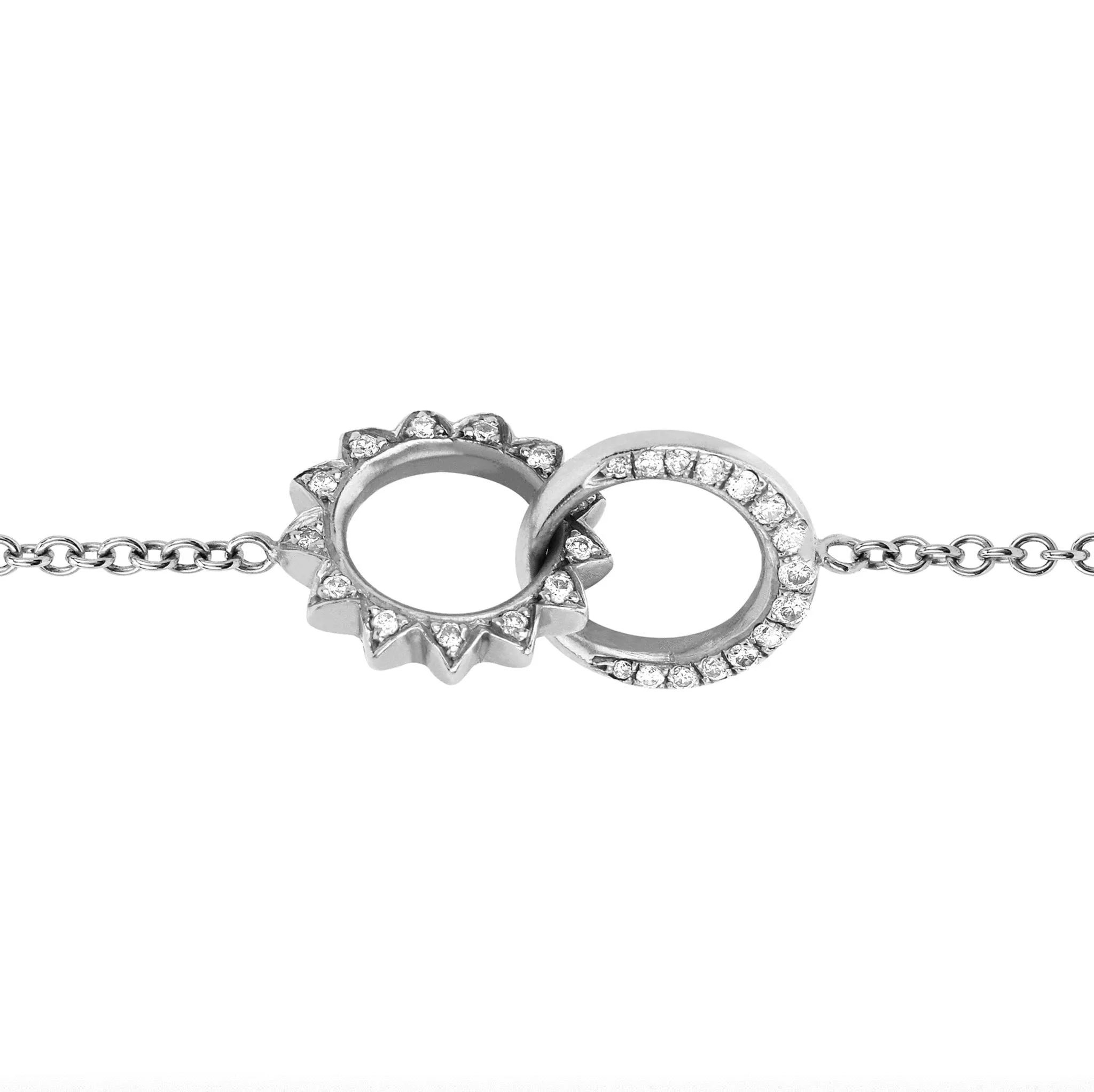 Pavé Diamond Interlocking Unity Bracelet