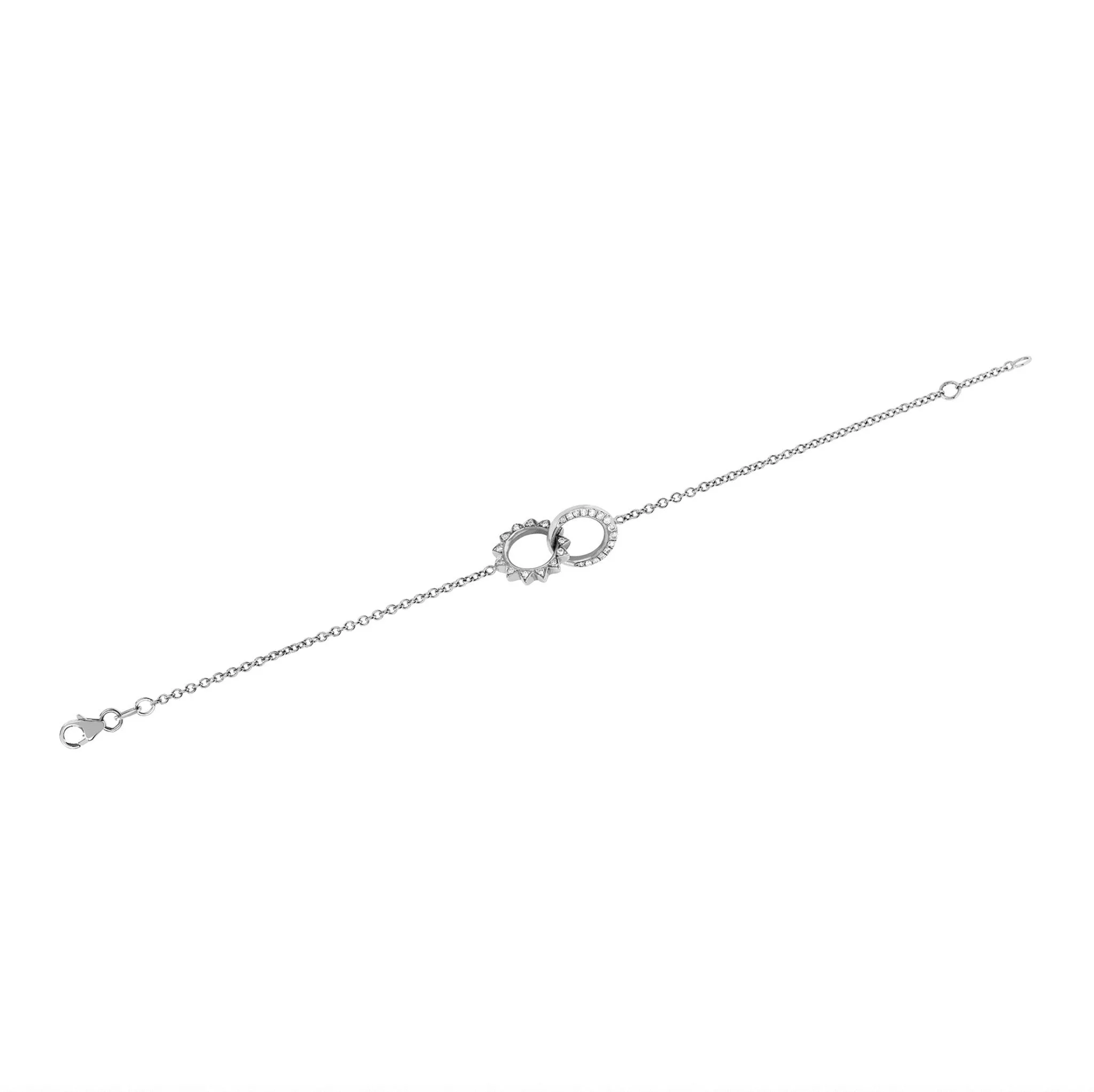 Pavé Diamond Interlocking Unity Bracelet