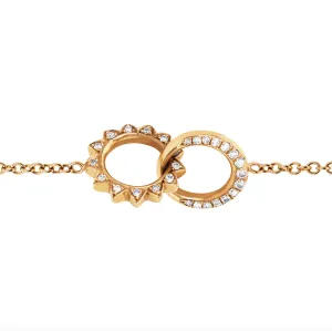 Pavé Diamond Interlocking Unity Bracelet