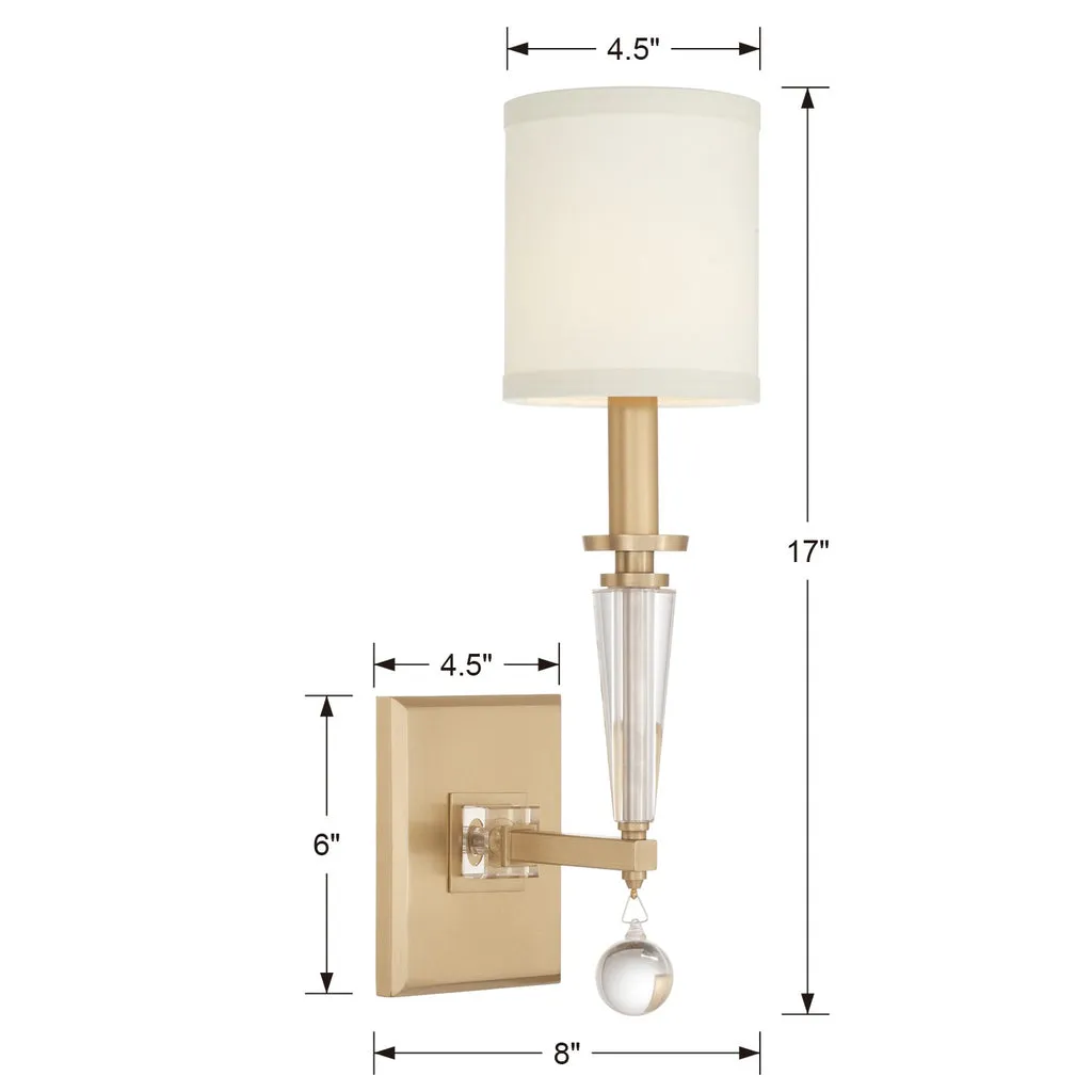 Paxton 1 Light Aged Brass Sconce