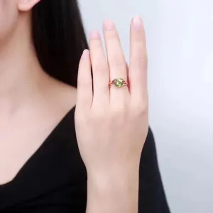 Peridot Heart Shaped Ladies Ring