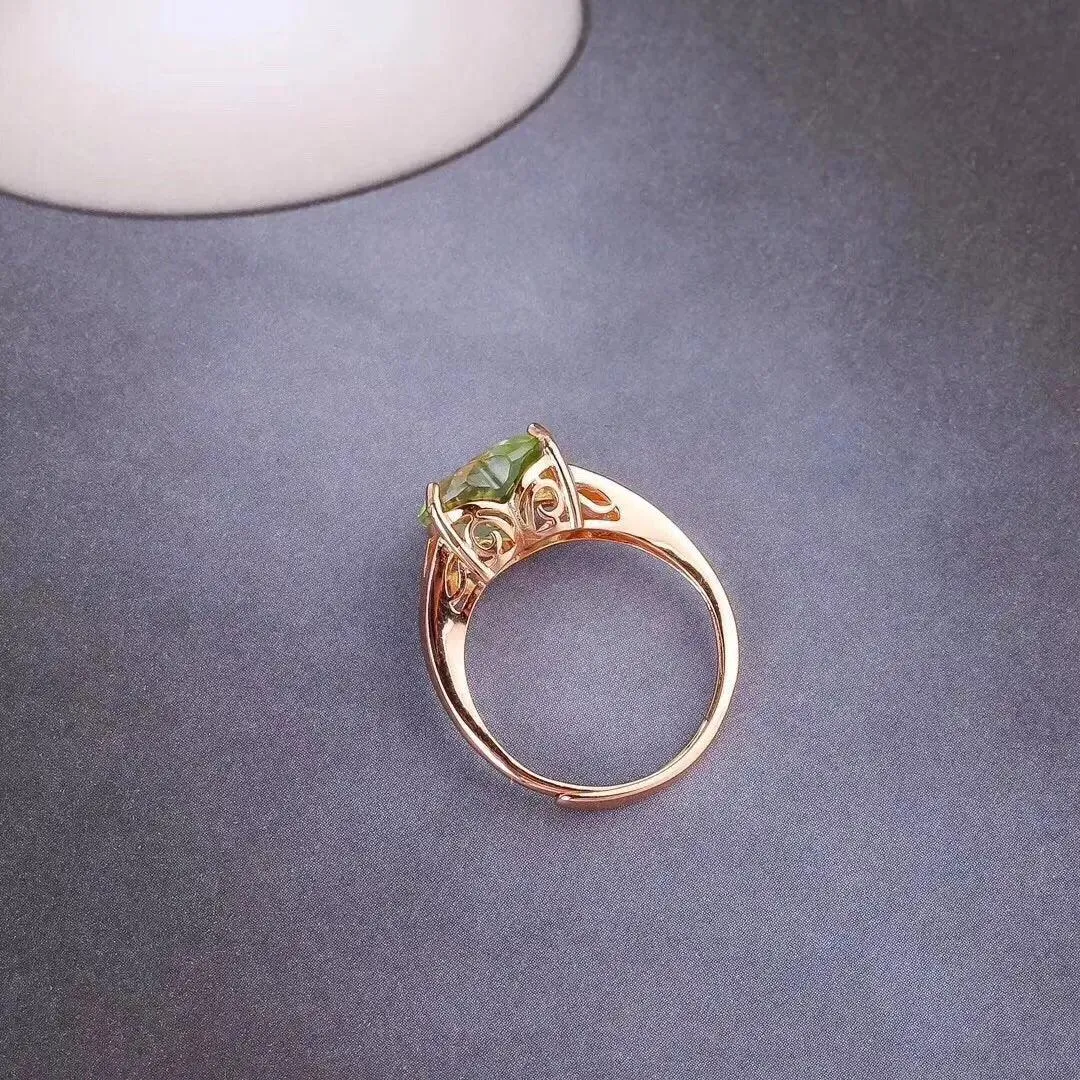 Peridot Heart Shaped Ladies Ring