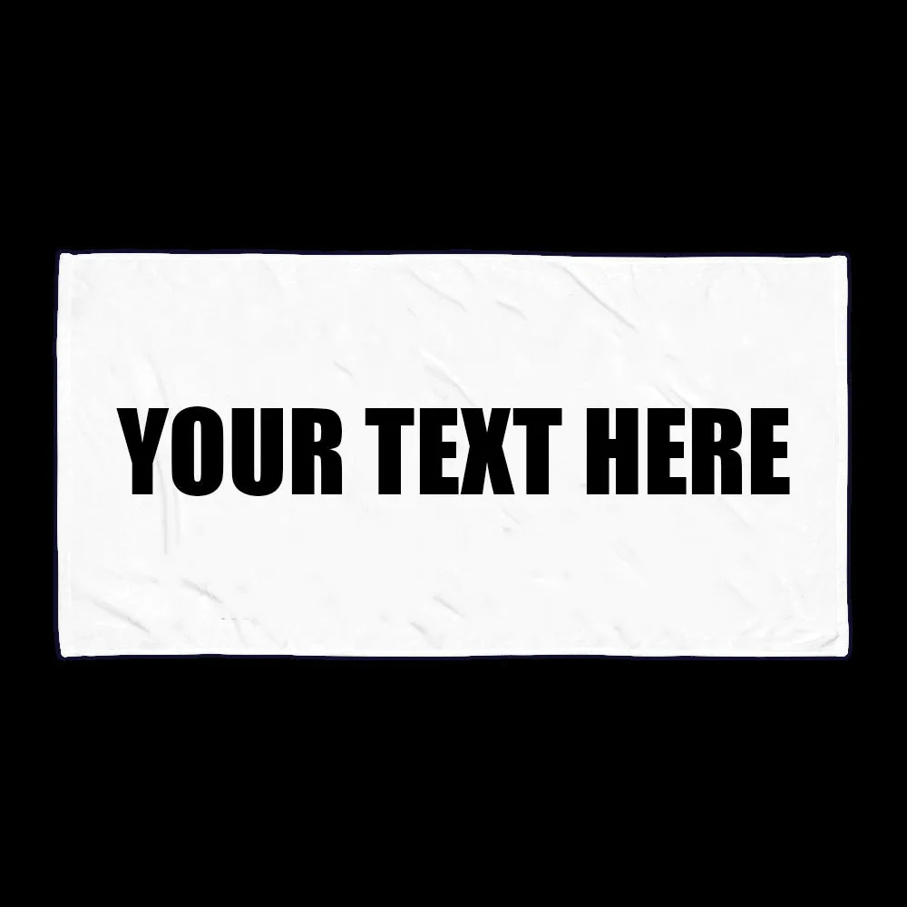Personalize Unique Custom Beach Towels Custom Text Colors Skin Friendly