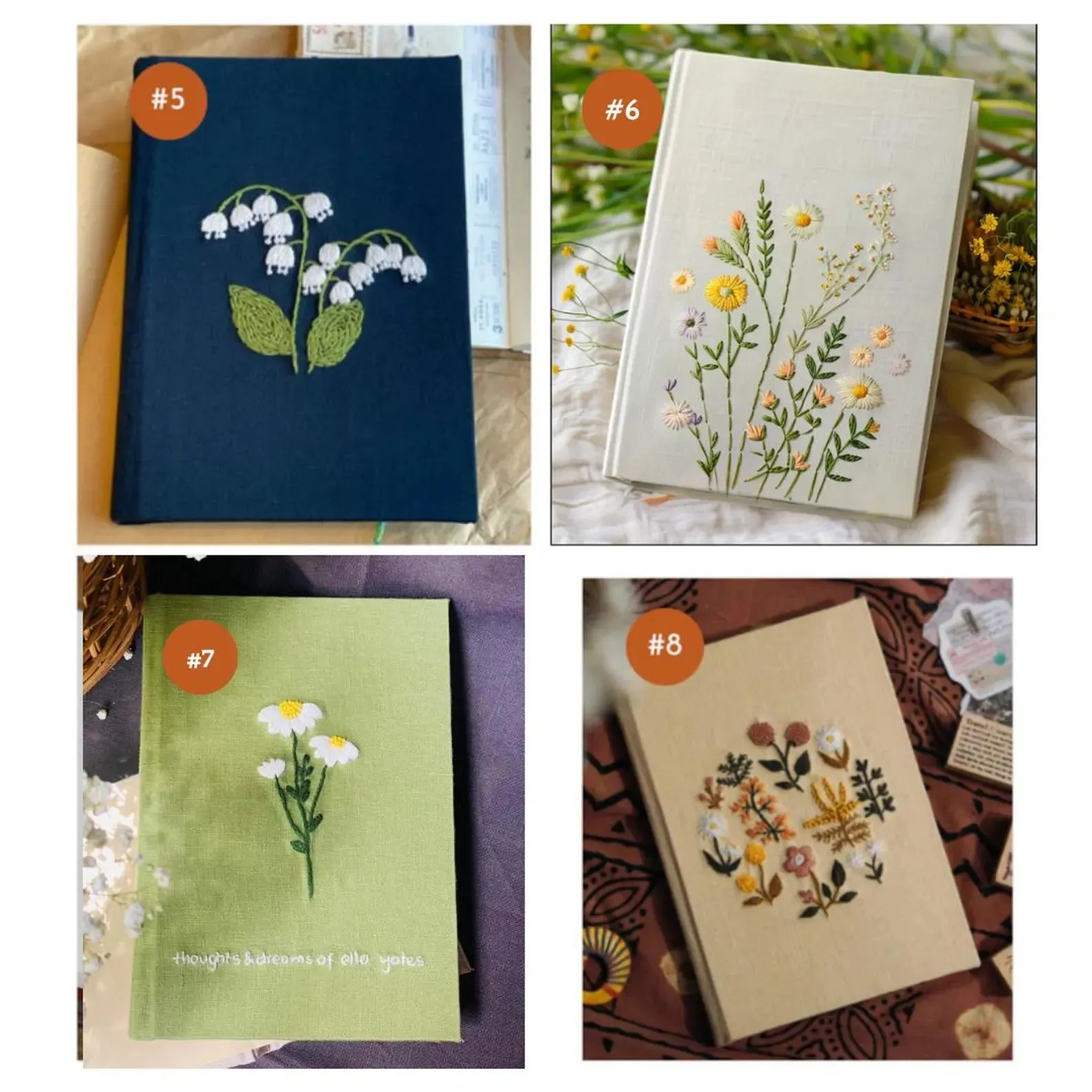 Personalized Hand Embroidered Notebook – Unique Custom Design