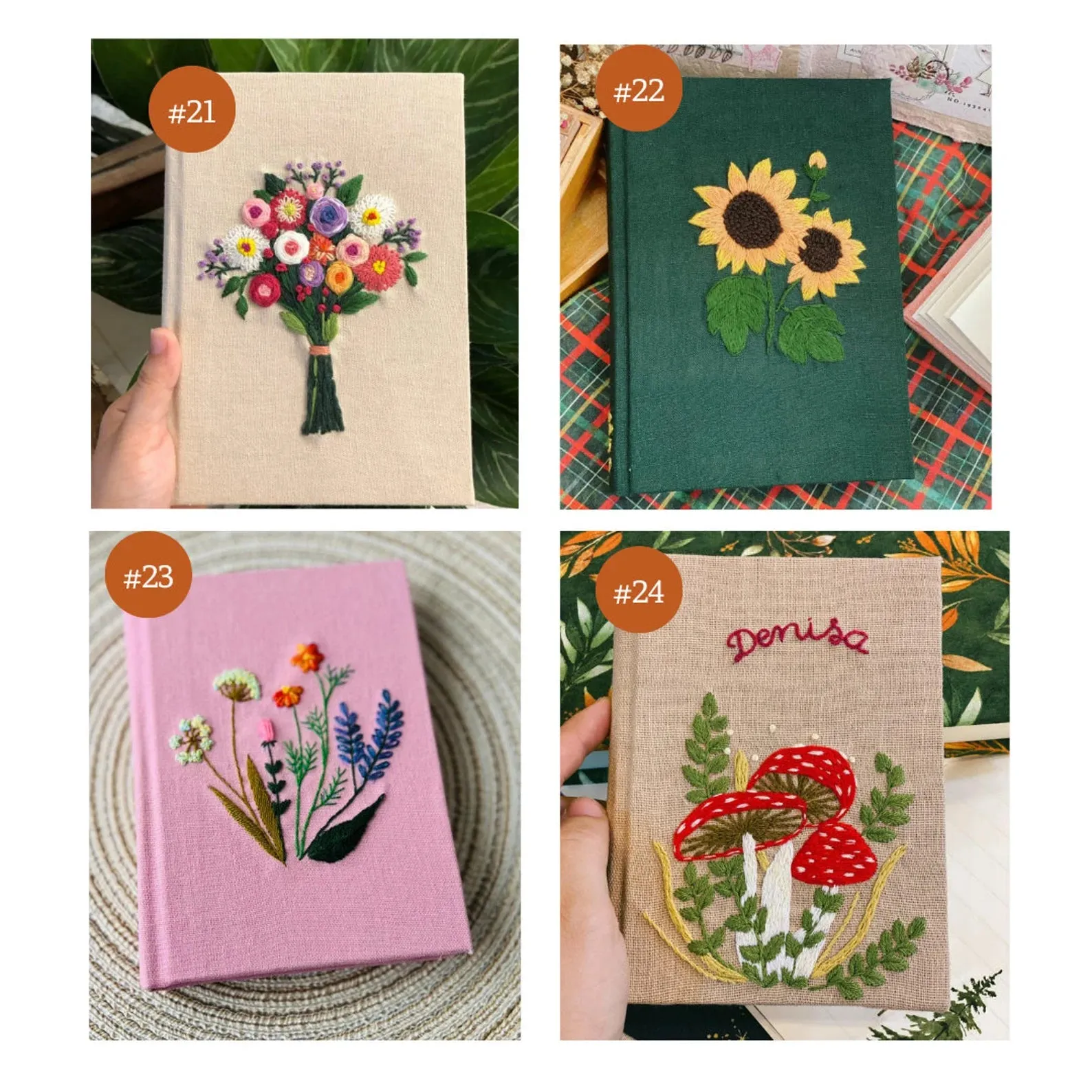 Personalized Hand Embroidered Notebook – Unique Custom Design