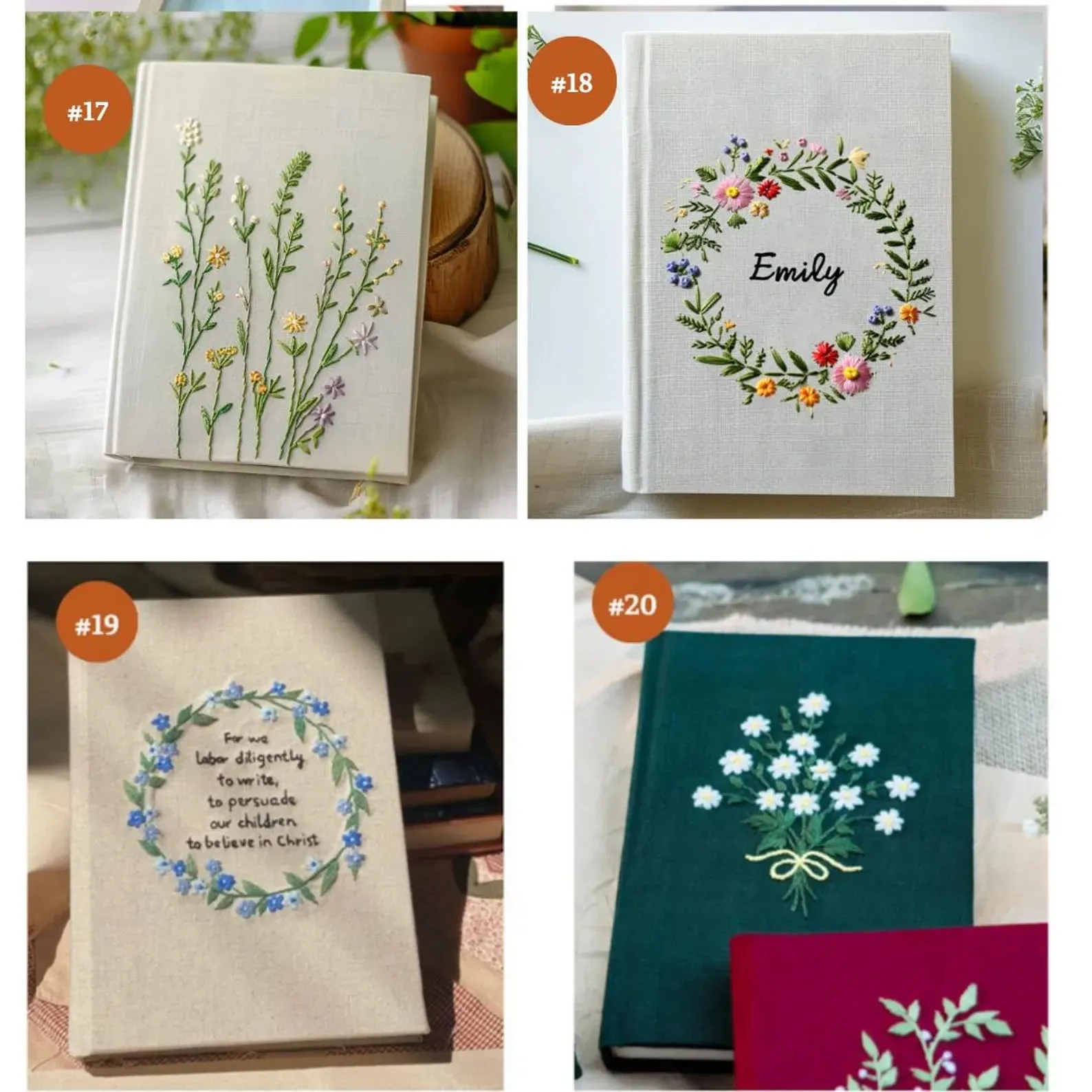 Personalized Hand Embroidered Notebook – Unique Custom Design