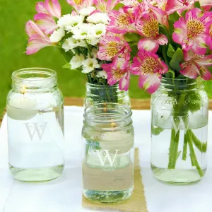 Personalized Mason Jar Vase Collection (Set of 4)