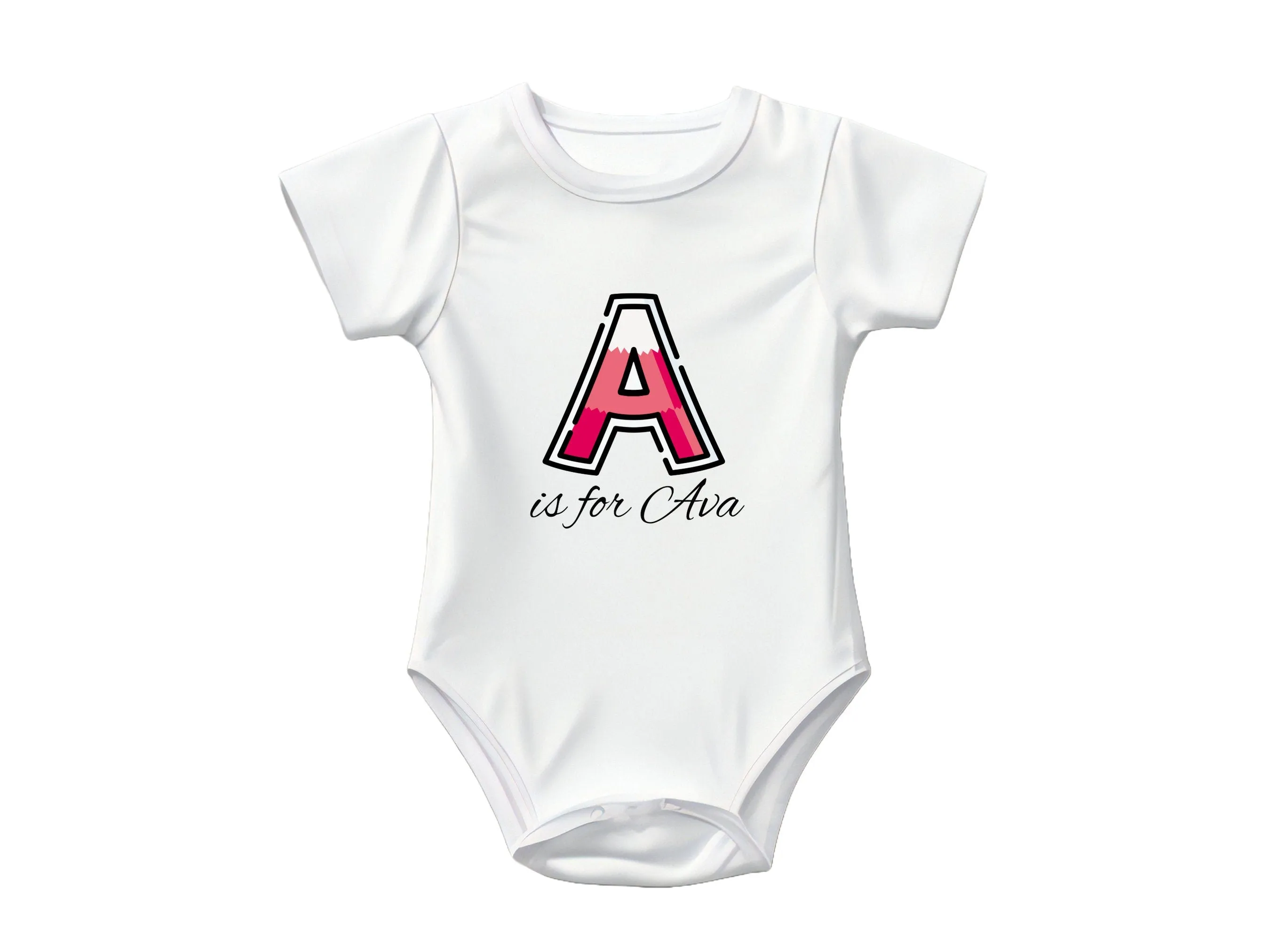 Personalized Toddler Shirt Gift for Birthday Girl with Letter A On Shirt