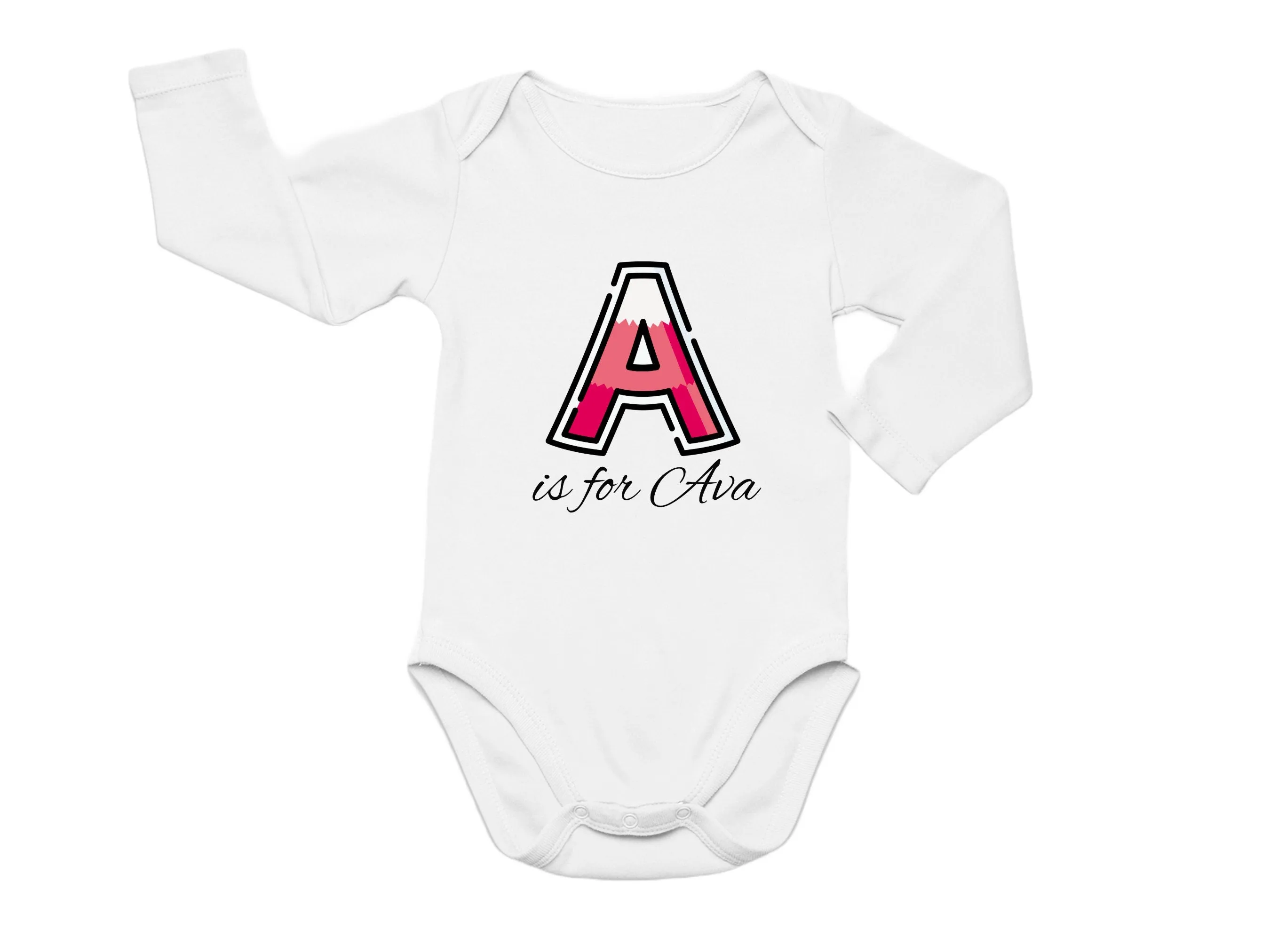 Personalized Toddler Shirt Gift for Birthday Girl with Letter A On Shirt
