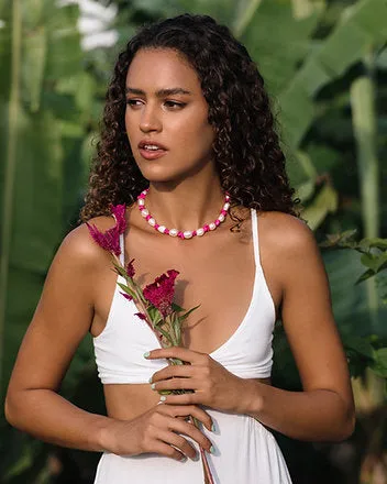 PINK ME UP PEARL CHOKER